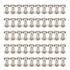 Teng Lang 50Sets Metal Chicago Screws Binding Leather Screw Nail Rivet Button Solid Belt Tack (Silvery, 3/8 Inch)...