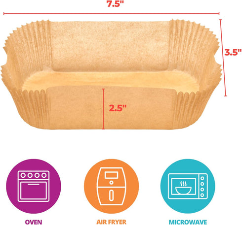 DecoPac 2lb Loaf Pan Liners, 100 Pack, Non-Stick Siliconized Greaseproof Paper, Baking Liner for Baking Bread, Cakes, Banana Bread, Parchment Pape...