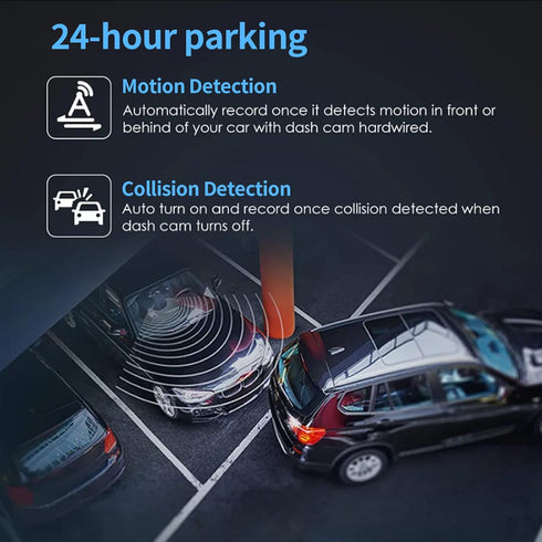 1080P Full HD Dash Cam Front, Smart Dash Camera for Cars, Microlight Night vision, 3" IPS Scree Dashcam, UHD 120°Wide Angle Motion Detection, Loop...