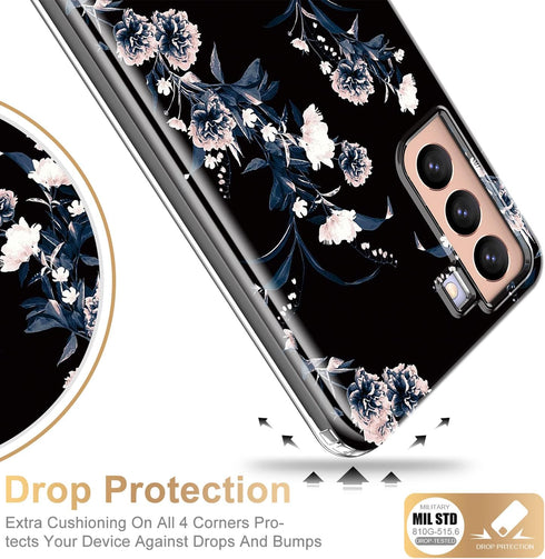 ESDOT for Samsung Galaxy S21 Case,Military Grade Passing 21ft Drop Test,Rugged Cover with Fashionable Designs for Women Girls,Shockproof Protectiv...