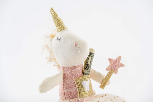 Mud Pie Unicorn Tooth Fairy Pink One Size...