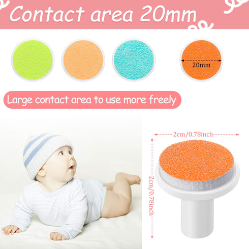 24 Pieces Baby Nail File Pads Nail Trimmer Replacement Pads Electric Baby Nail Grinding Heads for Standard Electric Kid Nail Trimmer Suits to Newb...