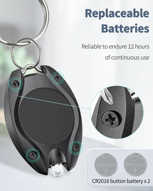 Uniclife 5 Pack LED Keychain Flashlight Mini LED Keychain Light 14 Lumen Portable Ultra Bright Battery Powered Key Ring Torch for Outdoor Camping ...