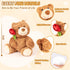 Cute Stuffed Bear 11.02 Inch Teddy Bear Stuffed Animal with Rose Small Teddy Bear Plush Toy Valentine's Day Stuffed Animal Bear for Girlfriend Kid...