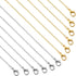 Qianyu 12 Pieces Necklace Chains for Jewelry Making with Lobster Clasp Gold and Silver Plated DIY Jewelry Charms Round Link Snake Necklace Chains ...
