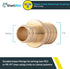 SharkBite 3/4 x 1 Inch Crimp Reducing Coupling, Brass Plumbing Fitting, PEX Pipe, PE-RT, UC060LFA...