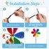 4Pcs Pinwheels for Yard and Garden,11 inch Colorful Flower Rainbow Garden Windmill,Bulk Wind Lawn Pinwheels Yard Windmills,Toys(2Pack Butterfly+2P...