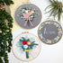 3pcs Embroidery Starter Kit for Beginners Floral Embroidery Kit DIY Material Package with 20cm Bamboo Embroidery Hoop......