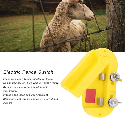 Hztyyier Cut Off Switch Electric Fence Switch Portable Plastic Fence Wire Tensioner Power Disconnect for Livestock Farm...