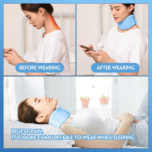 Neck Stretcher for Pain Relief,Neck Support After Whiplash or Injury Adjustable Neck Collar for Sleeping Universal Neck Braces for Women&Men...