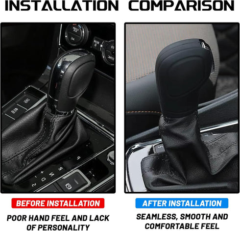 msyuusr 2 Pcs Car Gear Shift Knob Cover, Anti-Slip Elastic Silicone Auto Knob Gear Stick Protector Cover for Men Women, Universal Car Interior Acc...