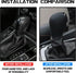 msyuusr 2 Pcs Car Gear Shift Knob Cover, Anti-Slip Elastic Silicone Auto Knob Gear Stick Protector Cover for Men Women, Universal Car Interior Acc...