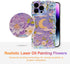 EYZUTAK Case for iPhone 13 Pro Max, Colorful Retro Oil Painting Flower Moon Pattern Laser Cute Curly Wave Edge Exquisite Phone Cover Stylish Durab...