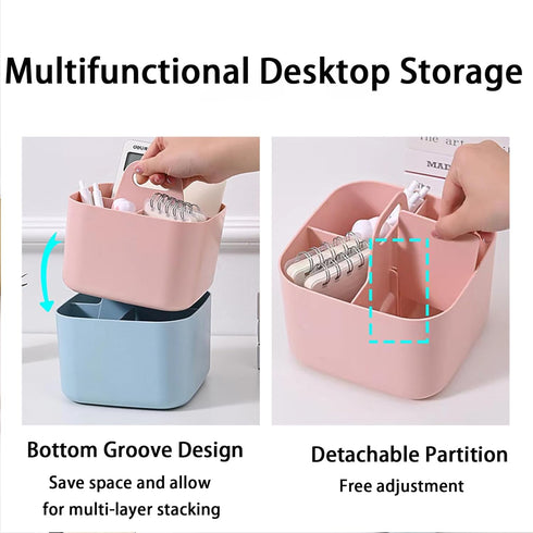 Multipurpose Caddy Organizer Stackable Plastic Caddy with Handle Cleaning Caddy Craft Tote Desk Makeup Caddy Art Separable Organizers and Storage ...