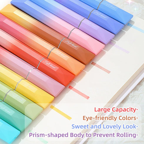 ITA Pencil Pouch Kawaii Large Capacity Pen Case : Cute Aesthetic Pencil Box Stationery Supplies for Teen Girls, 4 Included Highlighters (Pink)...