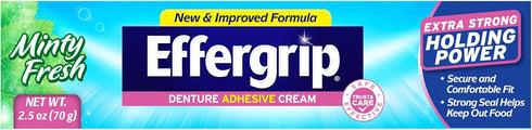 Denture Adhesive Cream, Extra Strong Holding Power, 2.5 oz...