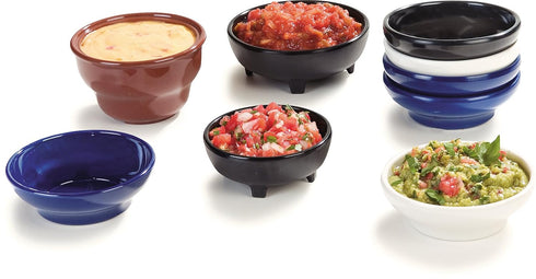 Carlisle FoodService Products 087803 Molcajete Ramekin, 8 oz. Black, Melamine...