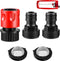 Dreyoo 5 Pcs Set Garden Hose Quick Connector with Stainless Steel Filter Washers, 3/4 Inch Male and Female Connectors Compatible with Eden and All...