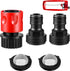 Dreyoo 5 Pcs Set Garden Hose Quick Connector with Stainless Steel Filter Washers, 3/4 Inch Male and Female Connectors Compatible with Eden and All...