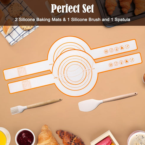 Upgrade Silicone Bread Sling for Dutch Oven, Non-Stick & Easy Clean Reusable Silicone Bread 8.3 Inch Baking Mat 7.9 Inch Extended Long Handle with...