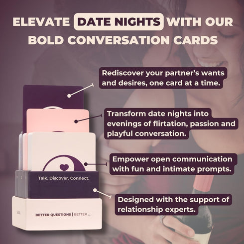 Couples Games for Adults - The Best Spicy Conversation Cards - Perfect for Date Night - 120 Cards - 3 Exciting Levels...