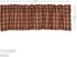 VHC Brands Rustic Thanksgiving Kitchen Beckham Plaid Rod Pocket Cotton Hanging Loops 16x60 Curtain, Valance, Rust Red...