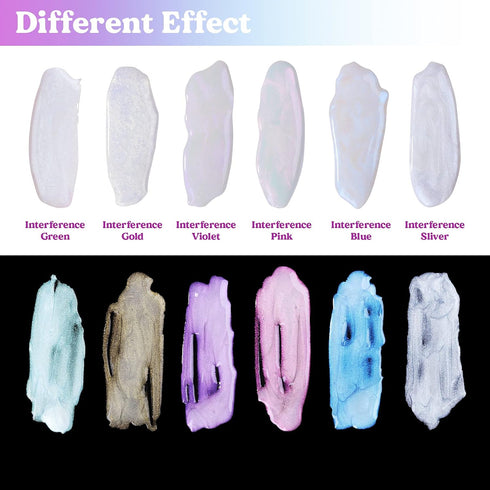 LET'S RESIN Resin Mica Powder, 6 Colors Interference Mica Powder for Epoxy Resin, Spirit Pearl Pigment Powder for Resin, Paint, Slime, Art...