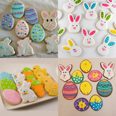 Easter Cookie Cutter Set - 7 piece - Egg, Carrot, Bunny, Flower, Chick, Bunny Face and Butterfly...