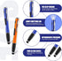 10 Pieces Stylus Pens with Light 2-in-1 Multi-Function Touch Screen Pens LED Light Pens Ballpoint Pens for Smartphones Tablets PC Pads Stylus Ligh...
