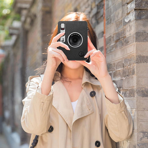 Fintie Protective Case for Fujifilm Instax Mini EVO Camera - Premium Vegan Leather Bag Cover with Removable Adjustable Strap, Vintage Black...