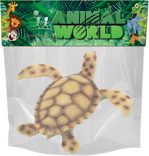 Gemini&Genius Sea Turtle Toy Marine Animal Figure Large Sea Animal Action Figure Ocean Educational Toy, Backyard Garden Decoration, DIY Craft Deco...