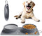 Collapsible Portable 2-in-1 Dog Bowl, Travel Dog Bowl Integrated, Silicone Foldable Expandable Food Water Bowl with Carabiner - Anti-Spill and Ant...