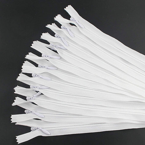 Leekayer 20PCS Invisible Nylon Coil Zipper,Clothing Zipper,DIY Sewing Tools for Craft Special(20 inch,White)...