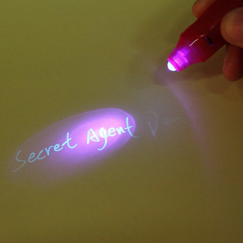 MALEDEN Invisible Ink Pen, Upgraded Spy Invisible Ink Pen with UV Light Magic Marker for Secret Message and Kids Halloween Goodies Bags Toy (6pcs)...