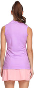 LastFor1 Women's Polo Sleeveless Shirts UPF 50+ Quick Dry Golf Tennis Athletic Tank Tops Outdoor Sports Purple M...