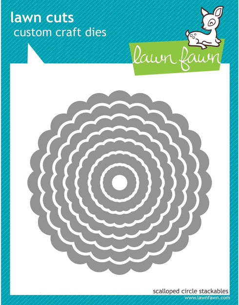 Lawn Cuts Custom Craft Dies-Scallop Circle Stackables...