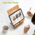 Pezin & Hulin Bamboo Tablet Stand Adjustable, Desktop Cell Phone Stand Holder Dock Compatible with Pad 9.7, 10.5, 12.9, Air 2 3 4 Mini, Kindle, Ph...