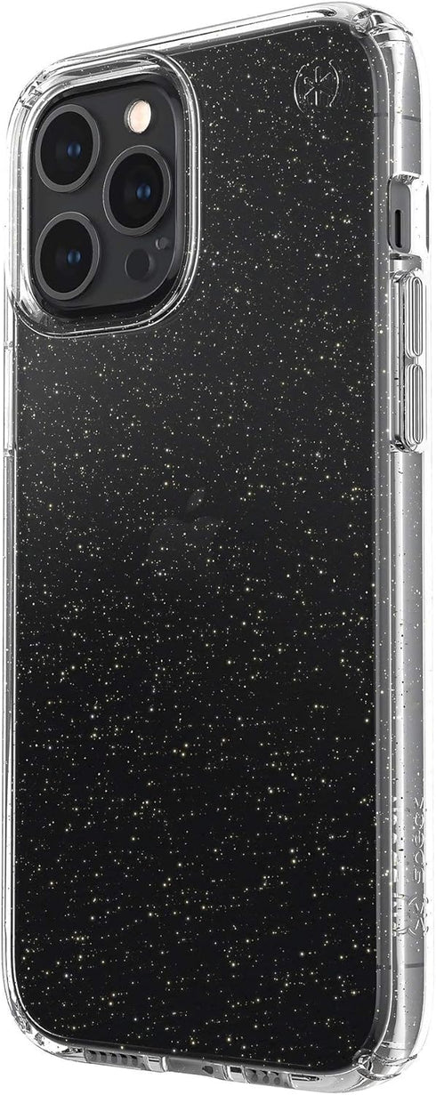 Speck Products Presidio Perfect-Clear + Glitter iPhone 12 Pro Max Case, Clear with Gold Glitter/Clear...