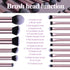 BS-MALL Makeup Brushes 16 Pcs Purple Short Handle Travel Makeup Brus Set with 1 Triangle Puff (Purple)…...