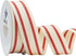 MEEDEE Natural Cotton Ribbon Stripes Fabric Ribbon 1 inch Red and White Stripe Ribbon for DIY Crafts Ribbon for Gift Wrapping Home Decor Sewing (1...