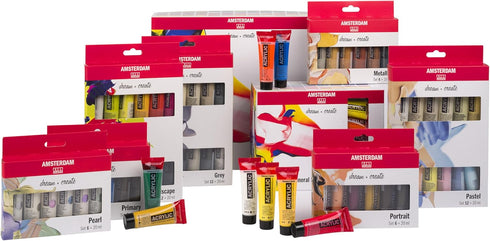 Amsterdam Talens Juego de pinturas acrílicas metalizadas (6 x 20 ml)...
