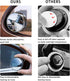Car Blind Spot Mirror, 2 inch Reusable Round HD Glass Convex 360° Wide Angle Side Rear View Side Mirror with Sucker for Cars SUV and Trucks,Silver...