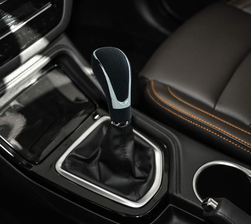 Leather Covered Stick Shift Knobs, MT Gear Car Shifter Handle with Honeycomb Holes Style Fit Most Manual Transmissions, Black...