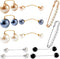 12 Pieces Faux Pearl Brooch Sweater Shawl Brooch Anti Exposure Neckline Safety Pin with Different Design for Women Girls...