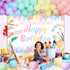 Art Birthday Party Decorations Girl - Pastel Art Balloon Garland Arch Kit with Macaron Art Paint Happy Birthday Backdrop, Art Painting Artist Draw...