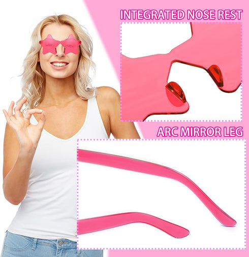 Star Shaped Sunglasses, Heart Sunglasses Bachelorette Party Cool Sunglasses, Colorful Sunglasses Party Favors...