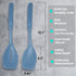 2 Pack Large Silicone Cooking Spoon, Non-Stick Slotted and Solid Spoon set with Deep Bolw- Measurement Mark for Mixing, Serving, Scooping, Scrapin...