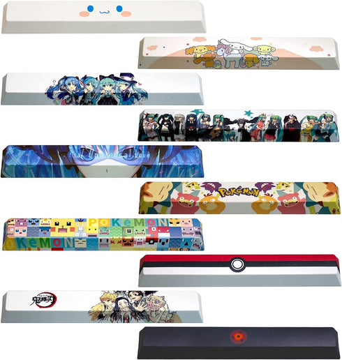 Custom Japanese Anime Spacebar PBT 6.25U Keycaps,Compatible with Cherry MX Switches Mechanical Keyboard DIY Keycap,Computer Gaming Keyboards Cute ...