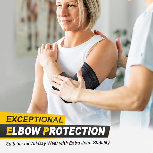 CAMBIVO 2 Pack Elbow Brace for Tendonitis, Tennis Elbow Compression Support Sleeve for Golfers Elbow Pain Relief, Arthritis, Bursitis, Workout, We...