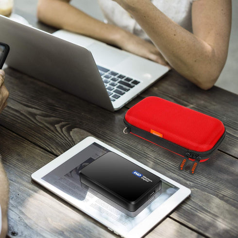External Hard Drive Case - GLCON Shockproof EVA Carrying Case for WD My Passport Element Seagate Expansion Backup Toshiba 1TB 2TB 4TB - High Prote...